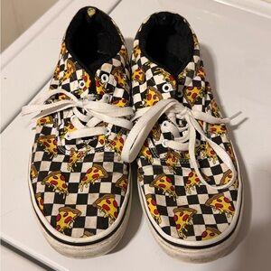 Vans Pizza Print Checkered Shoes